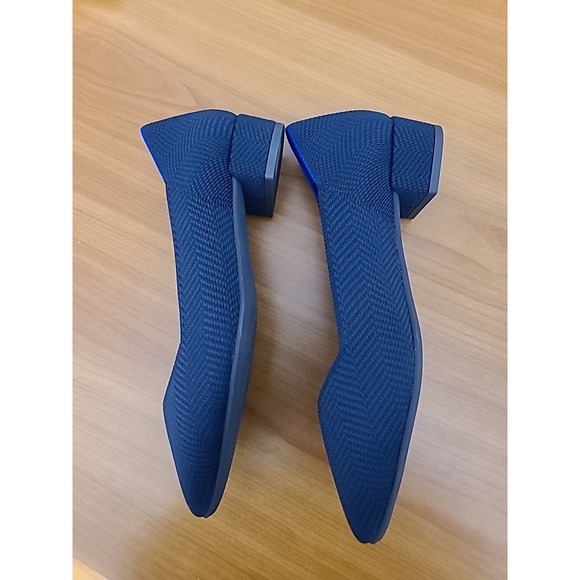 Rothy's The Point Blue Knit Pointed Toe Low Heel Women's Shoes Sz 7 - Picture 7 of 7